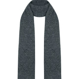 British Wool Moss Stitch Scarf Charcoal Melange