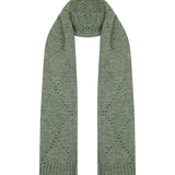 British Wool Moss Stitch Scarf Sage Green