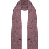 British Wool Moss Stitch Scarf Pink Heather