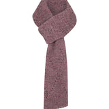 British Wool Moss Stitch Scarf Pink Heather