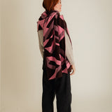 Geometric Lambswool Blanket Scarf Pink - Preorder