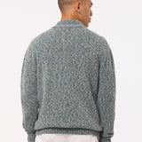 Hadham Lambswool Shawl Neck Sweater Grey Marl