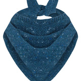 Lambswool Cashmere Tweed Triangle Scarf Teal Blue