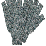 Fingerless Lambswool Slub Gloves Grey