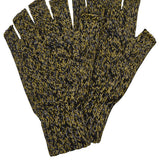 Fingerless Lambswool Slub Gloves Mustard