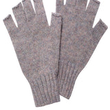 Fingerless Lambswool Gloves Pearl Grey
