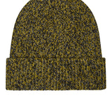 Lambswool Slub Ribbed Beanie Mustard Marl