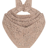Lambswool Silk Triangle Lace Scarf Biscuit