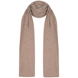 Textured Lambswool Silk Moss Stitch Scarf Beige - Preorder