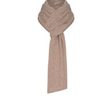 Textured Lambswool Silk Moss Stitch Scarf Beige - Preorder