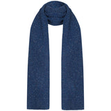 Textured Lambswool Silk Moss Stitch Scarf Blue - Preorder