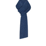 Textured Lambswool Silk Moss Stitch Scarf Blue - Preorder