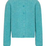 Lenzie Brushed Wool Cardigan Azure Blue