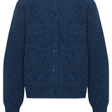 Lenzie Brushed Wool Cardigan Blue