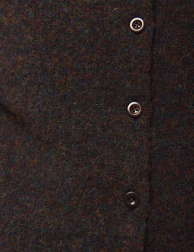 Lenzie Brushed Wool Cardigan Midnight