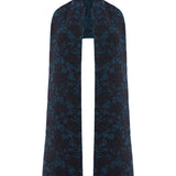 Lin Lambswool Jacquard Scarf Charcoal