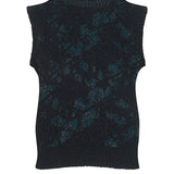 Lin Lambswool Jacquard Knitted Vest Charcoal