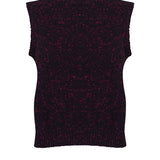 Maud Lambswool Cashmere Knitted Vest in Black Pink Tweed
