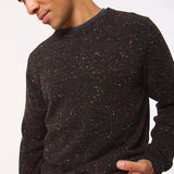 Mauden Lambswool Cashmere Sweater Black Tweed