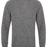 Mauden Lambswool Cashmere Sweater Grey Tweed