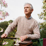 Mauden Lambswool Cashmere Sweater Pink Tweed