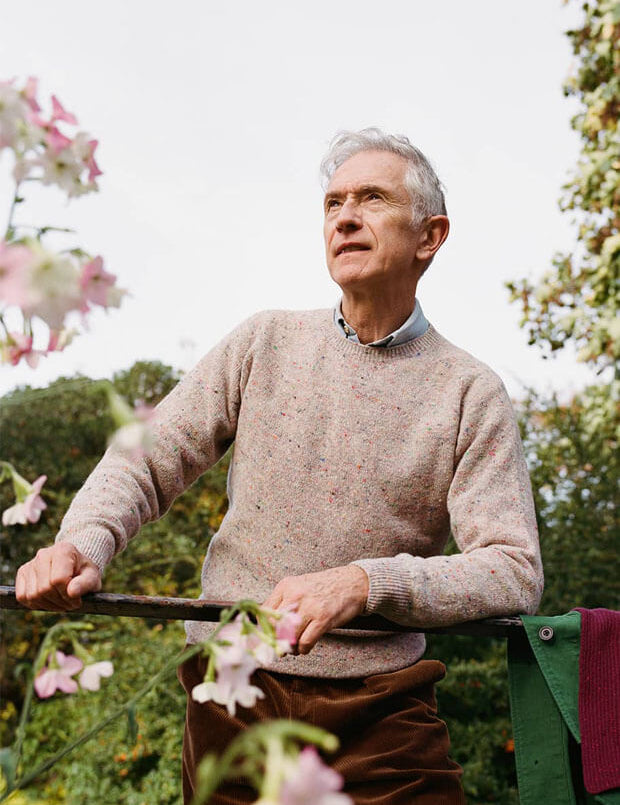 Mauden Lambswool Cashmere Sweater Pink Tweed
