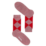 Samar Organic Cotton Argyle Sock Red Marl Genevieve Sweeney