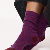Samar Merino Wool Marl Sock Pink