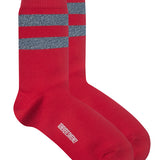 Samar Merino Wool Stripe Sock Red