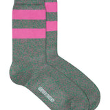 Samar Organic Cotton Stripe Sock Pink Green Marl
