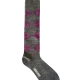 Saryl Merino Argyle Knee High Sock Light Grey