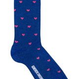 Selina Sparkly Heart Sock Blue