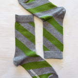 Serora Organic Cotton Stripe Socks Green