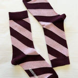 Serora Organic Cotton Stripe Socks Pink
