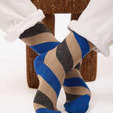 Serora Sparkly Stripe Sock Gold Blue