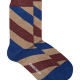 Serora Sparkly Stripe Sock Gold Red