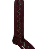Sia Merino Knee High Socks Burgundy