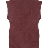 Soar Merino Wool Textured Stitch Knitted Vest Rose