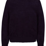 Soar Merino Wool Textured Stitch Sweater Plum
