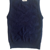 Soar Textured Lambswool Knitted Vest Ink Navy - Preorder