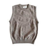 Soar Textured Lambswool Knitted Vest Pearl Grey - Preorder