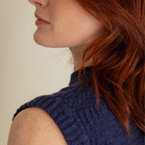Soar Textured Lambswool Knitted Vest Ink Navy - Preorder