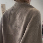 Textured Merino Wool Blanket Scarf Fawn Genevieve Sweeney
