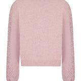 Ver Lambswool Silk Lace Sleeve Sweater Pink - Preorder