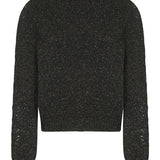Ver Lambswool Silk Lace Sleeve Sweater Black - Preorder