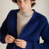Aven Cardigan Supersoft Wool Deep Blue