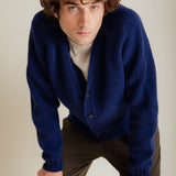 Aven Cardigan Supersoft Wool Deep Blue