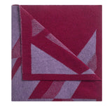 Baby Lambswool Geometric Blanket Gift Set Rosehip