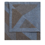 Baby Lambswool Geometric Blanket Gift Set Blue