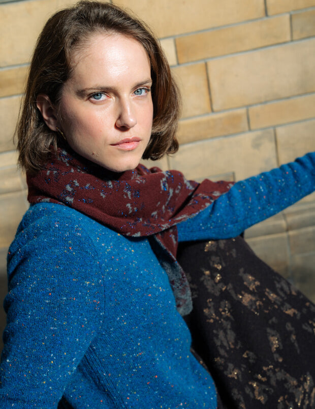 Maud Lambswool Cashmere Sweater in Blue